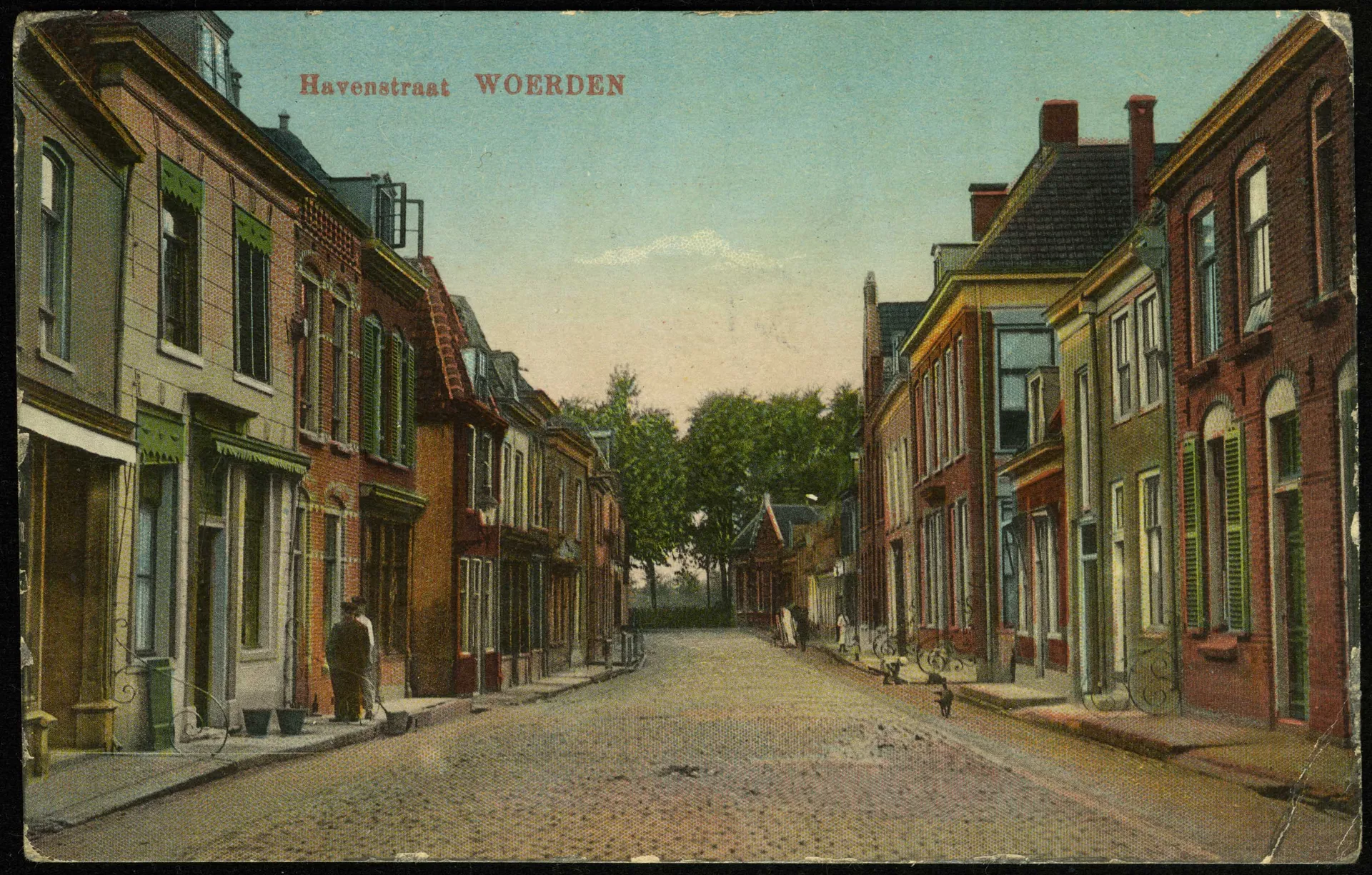 De Havenstraat in Woerden in 1917