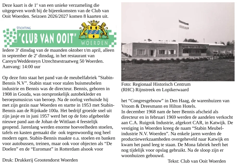 Zijde A voor de kaart van Stabin Bennis